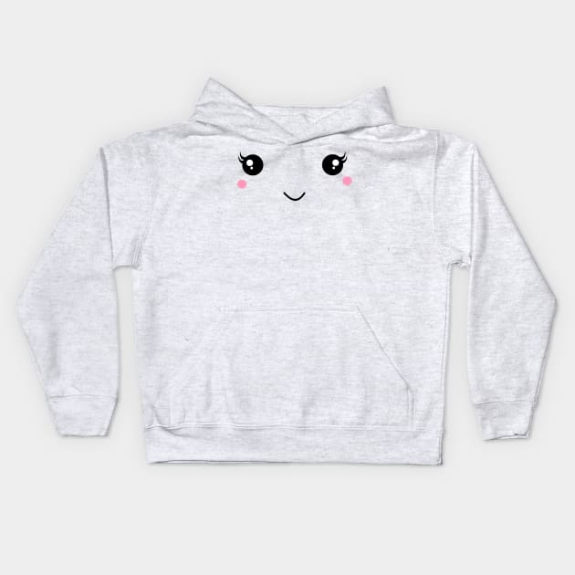 Kawaii Face Kids Hoodie by MutchiDesign